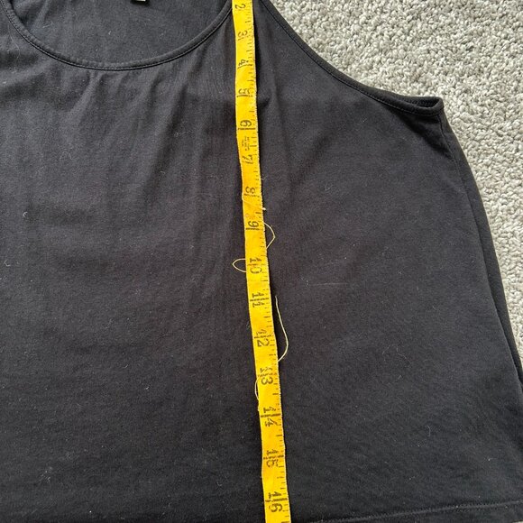 Threads 4 Thought Black Cross Strap Relaxed Tank Top Size Large Organic Cotton - Picture 5 of 6